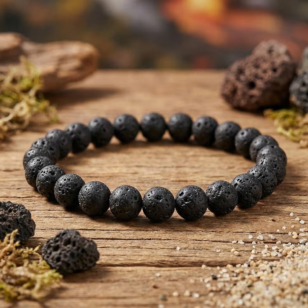 🆕New Lava Stone 8mm Healing Gemstone Bracelet